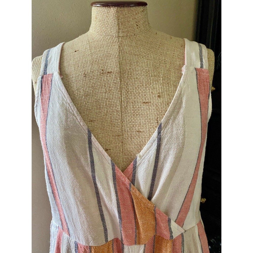 BP Nordstrom Striped Linen Jumpsuit XS